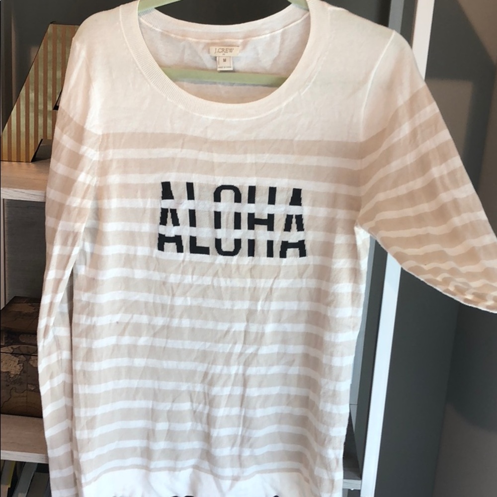 J Crew Aloha Striped Light Sweater